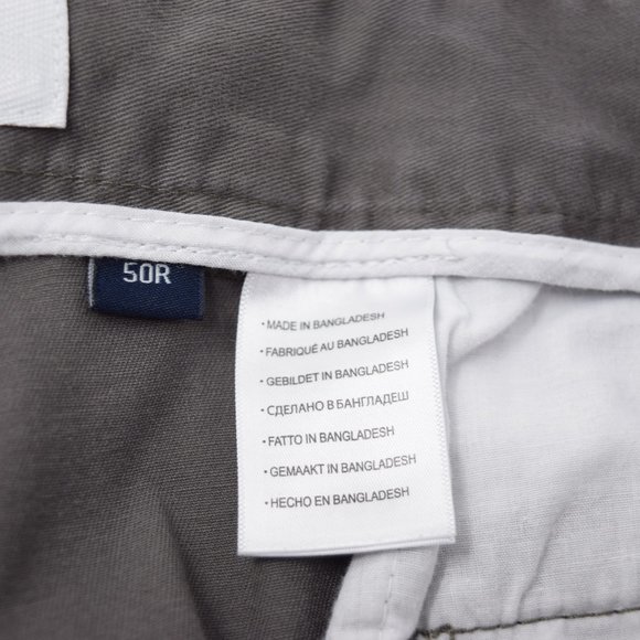 DXL HB Chino Shorts Men 50 R Brown Cotton Neutral Minimal Big & Tall Khaki - Picture 7 of 11